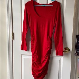Express Red Knee length dress